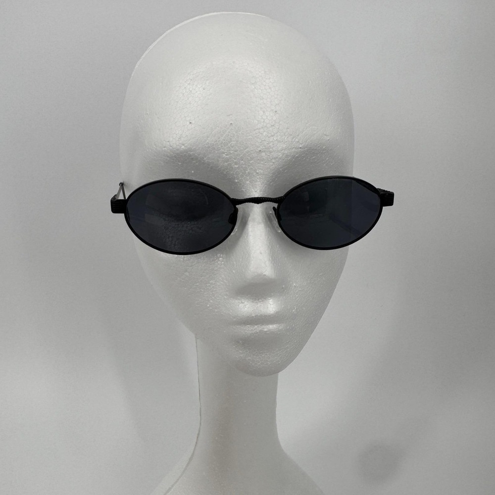 Rare Vintage 90s Yves Saint Laurent YSL 4094 Frames Black Metal Oval Luxury Goth